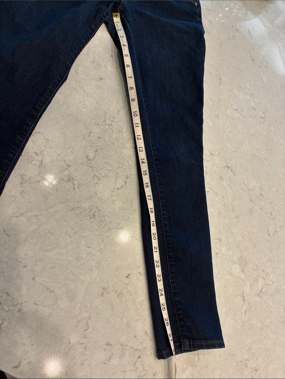 LOFT Dark Wash Skinny Jeans - Deep Blue - Picture 6 of 6